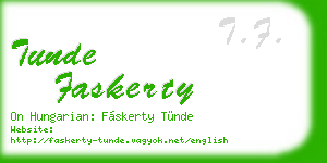 tunde faskerty business card