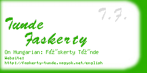 tunde faskerty business card